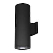 WAC Lighting Tube Architectural 13" Tall LED Double Sided Outdoor Wall Sconce with Ultra Narrow Beam and Towards the Wall Light Direction Black / 2700K