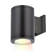 WAC Lighting Tube Architectural ilumenight Single Light 7-1/8" Tall Integrated LED Outdoor Wall Sconce with Towards the Wall Light Direction and App Controlled Color and Brightness Black