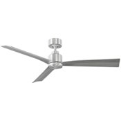 WAC Lighting Clean 52" 3 Blade Indoor / Outdoor Smart Ceiling Fan Brushed Aluminum