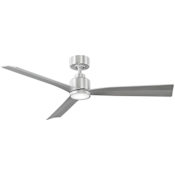 WAC Lighting Clean 52" 3 Blade Indoor / Outdoor Smart LED Ceiling Fan Brushed Aluminum