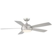 WAC Lighting Odyssey 52" 5 Blade Indoor / Outdoor Smart LED Hanging Ceiling Fan Brushed Nickel