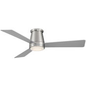 WAC Lighting Hug 52" 3 Blade Indoor / Outdoor Smart LED Ceiling Fan Brushed Nickel