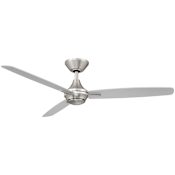 WAC Lighting Blitzen 54" 3 Blade Indoor / Outdoor Smart Ceiling Fan Brushed Nickel