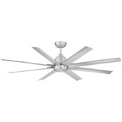 WAC Lighting Mocha XL 66" 8 Blade Indoor / Outdoor Smart Ceiling Fan Brushed Aluminum