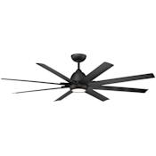 WAC Lighting Mocha XL 66" 8 Blade Indoor / Outdoor Smart LED Ceiling Fan Matte Black