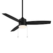 WAC Lighting Atlantis 52" 3 Blade Indoor LED Hanging Ceiling Fan Matte Black