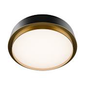 WAC Lighting Salvo 15" Wide LED Flush Mount Ceiling Fixture Black / Aged Brass