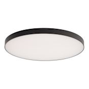 WAC Lighting Edgeless Round 12" Wide LED Flush Mount Drum Ceiling Fixture Black