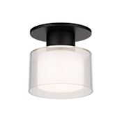WAC Lighting Twist-N-Lite 5" Wide LED Semi-Flush Drum Ceiling Fixture Black