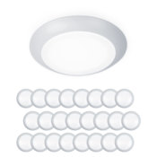WAC Lighting Pack of 24 Disc 6" Wide LED Flush Mount Indoor / Outdoor Ceiling Fixtures / Wall Lights White