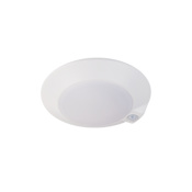 WAC Lighting Disc 7" Wide LED Outdoor Flush Mount Ceiling Fixture with Built-In Occupancy Sensor White