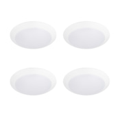 WAC Lighting Disc 10" Wide LED Flush Mount Bowl Ceiling Fixture / Converts to Wall Sconce White