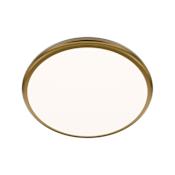 WAC Lighting Parthenon 15" Wide LED Flush Mount Drum Ceiling Fixture / Converts to Wall Sconce Aged Brass