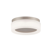 WAC Lighting Bonham 8" Wide LED Flush Mount Drum Ceiling Fixture / Converts to Wall Sconce - 3500K Brushed Nickel
