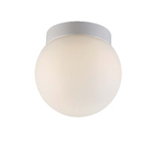 WAC Lighting Niveous 6" Wide Integrated LED Outdoor Flush Mount Globe Ceiling Fixture White