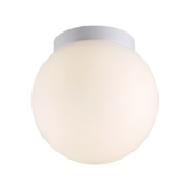WAC Lighting Niveous 9" Wide Integrated LED Outdoor Flush Mount Globe Ceiling Fixture White