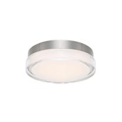 WAC Lighting Dot 12" Wide Integrated LED Outdoor Flush Mount Drum Ceiling Fixture Stainless Steel / 3000K