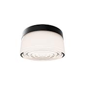 WAC Lighting Balto I 5" Wide Flush Mount Drum Outdoor Ceiling Fixture / Converts to Wall Sconce Black