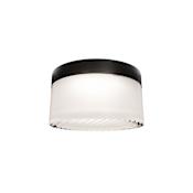 WAC Lighting Balto III 5" Wide 3 Watt Flush Mount Drum Outdoor Ceiling Fixture / Converts to Wall Sconce Black
