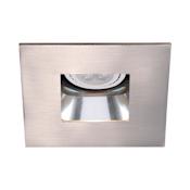 WAC Lighting WAC 4" Adjustable Square Reflector Recessed Trim Brushed Nickel / Clear