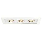 WAC Lighting Multiple Spot Low Voltage Recessed Light Adjustable Trim White / White Interior