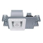 WAC Lighting Silo Multiples Single Light 8" Wide LED Square Adjustable and Invisible Trim with New Construction and Non-IC Rated Housing - 14 Watts White / 2700K
