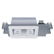 WAC Lighting Silo Multiples 2 Light 12" Wide LED Square Adjustable and Invisible Trim with New Construction and IC Rated Housing - 20 Watts White / 2700K