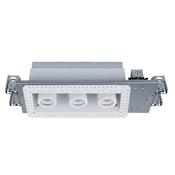 WAC Lighting Silo Multiples 3 Light 17"" Wide LED Square Adjustable and Invisible Trim with New Construction and Non-IC Rated Housing - 42 Watts White / 2700K