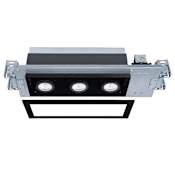 WAC Lighting Silo Multiples 3 Light 17"" Wide LED Square Adjustable Trim with New Construction and Non-IC Rated Housing - 42 Watts Black / 2700K