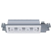 WAC Lighting Silo Multiples 4 Light 22"" Wide LED Square Adjustable and Invisible Trim with New Construction and IC Rated Housing - 40 Watts White / 2700K