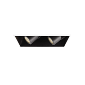 WAC Lighting Precision Multiples 4" 2 Light Adjustable Square Invisible Trim White