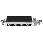 WAC Lighting Precision Multiples LED IC Rated New Construction Housing for 4" Trims with 40° Flood Beam Spread and ELV Dimming Black / 2700