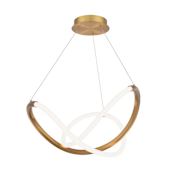 WAC Lighting Solo 22" Wide 3000K LED Abstract Chandelier Aged Brass