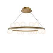 WAC Lighting Carousel 28" Wide LED Ring Chandelier Aged Brass