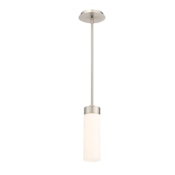 WAC Lighting Elementum 4" Wide LED Mini Pendant with Etched Opal Glass Shade Satin Nickel