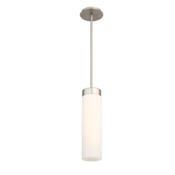 WAC Lighting Elementum 5" Wide LED Mini Pendant with Etched Opal Glass Shade Satin Nickel