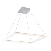 WAC Lighting Frame 28" Wide Integrated LED Chandelier with an Acrylic Shade Brushed Aluminum