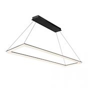 WAC Lighting Frame 58" Wide Integrated LED Linear Chandelier with Acrylic Shade Black