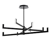 WAC Lighting Ferrous 8 Light 36" Wide LED Abstract Linear Chandelier - 4000K Black