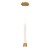 WAC Lighting Quill 3" Wide LED Mini Pendant - 3500K Aged Brass