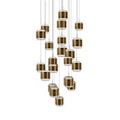 WAC Lighting Banded 26" Wide LED Multi Light Pendant Aged Brass