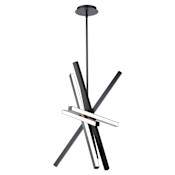 WAC Lighting Parallax 28" Tall 3000K LED Adjustable Abstract Pendant Black