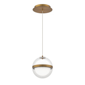 WAC Lighting Cyllindra 6" Wide LED Mini Pendant Aged Brass