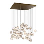 WAC Lighting Cyllindra 37" Wide LED Multi Light Pendant Aged Brass