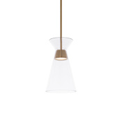 WAC Lighting Chandra 8" Wide LED Mini Pendant Aged Brass