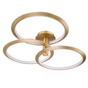 WAC Lighting Solaris 3 Light 40" Wide Integrated LED Semi-Flush Ceiling Fixture Aged Brass