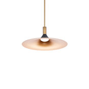 WAC Lighting Cochere 18" Wide LED Pendant Black / Gold / Aged Brass