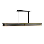 WAC Lighting Longboard 48" Wide Linear Pendant Black / Aged Brass