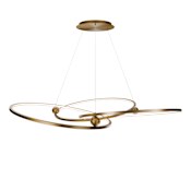 WAC Lighting Sidewinder 60" Wide Ring Chandelier Aged Brass