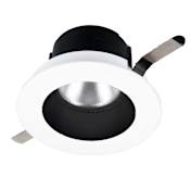 WAC Lighting Aether 2" Round Recessed Trim with LED Light Engine and 50° Flood Beam Spread Black White / 2700K / 85CRI